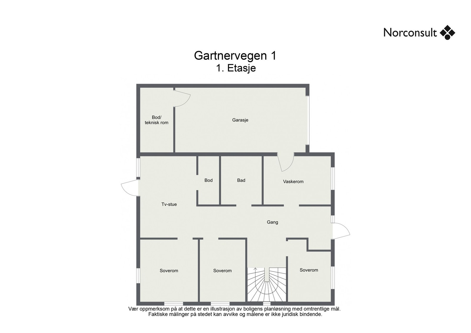 Planskisse - 1.etasje Galleribilde