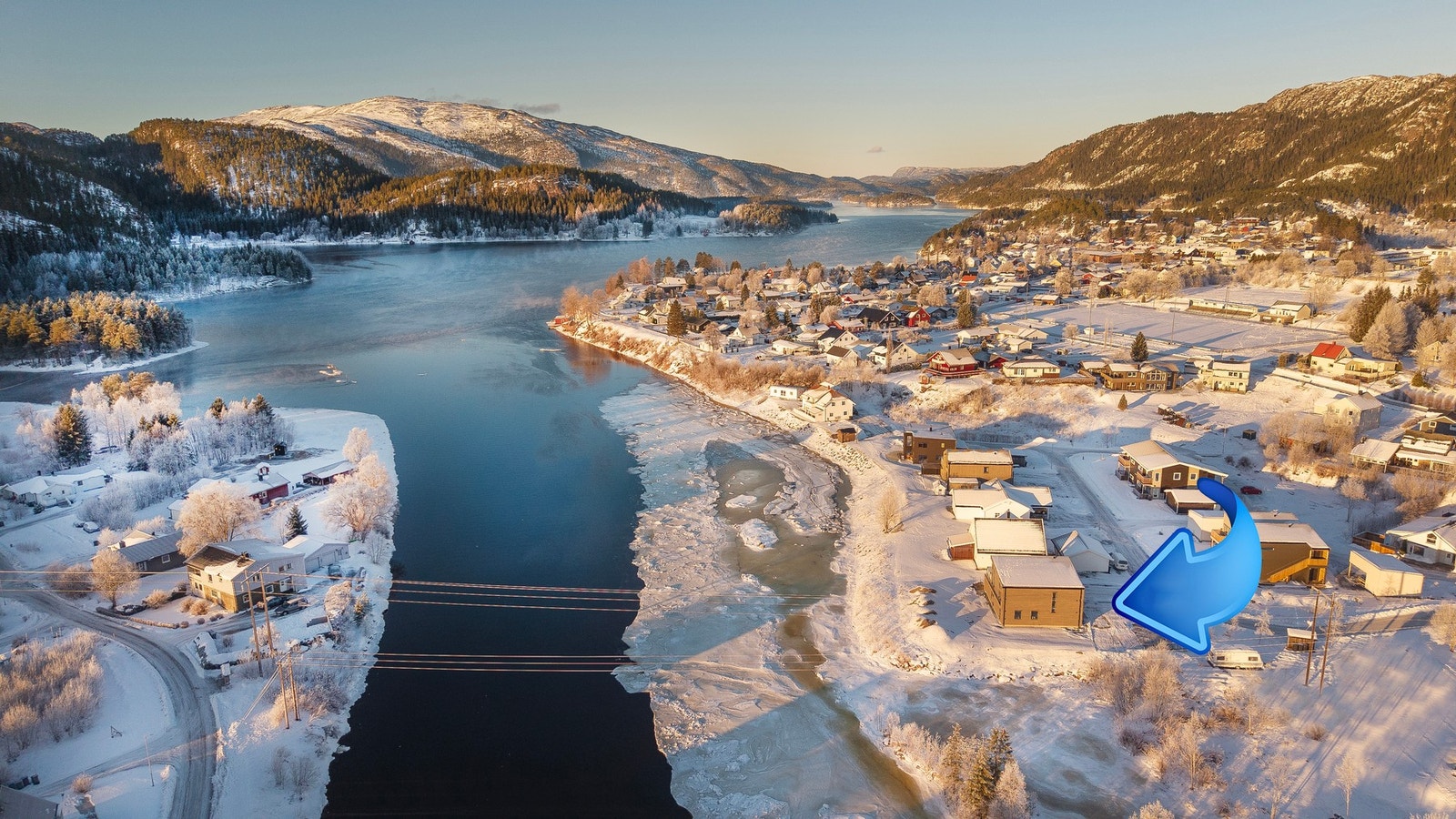 Namsos sentrum ligger omtrent 13 km unna Galleribilde