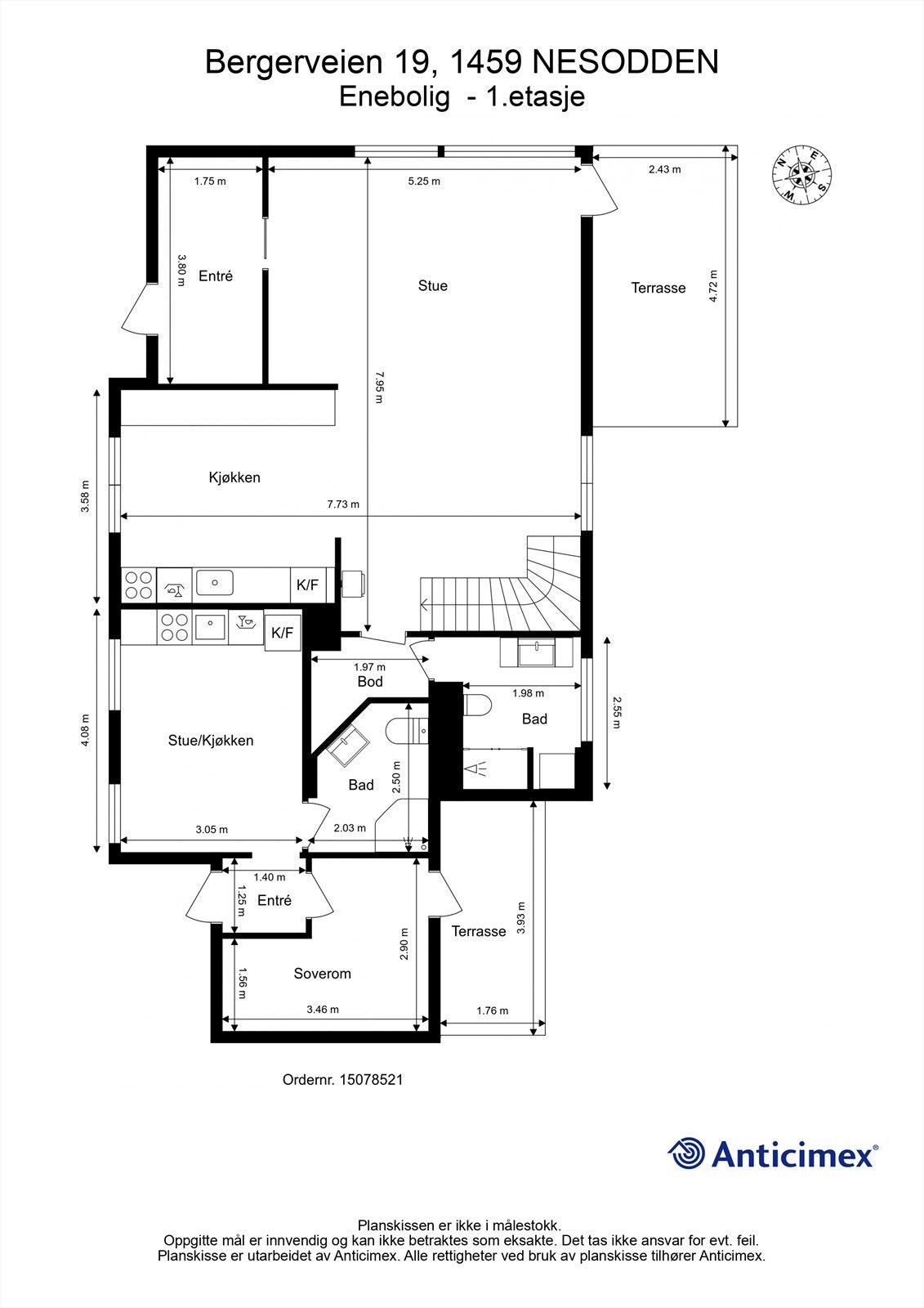 Plantegning 1.etasje Galleribilde