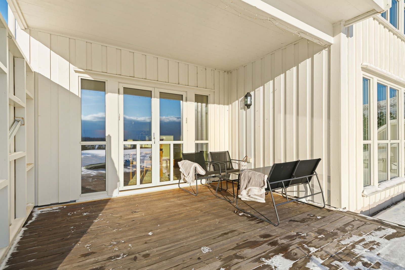 Terrassen er delvis overbygget. Galleribilde