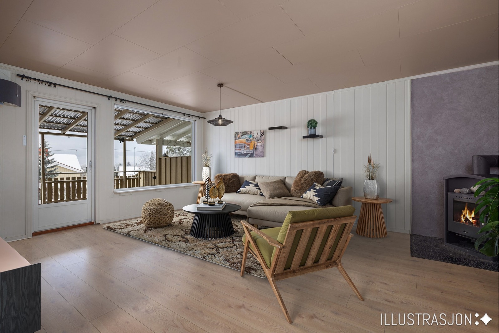 Digitalt stylet illustrasjonsbilde. Galleribilde