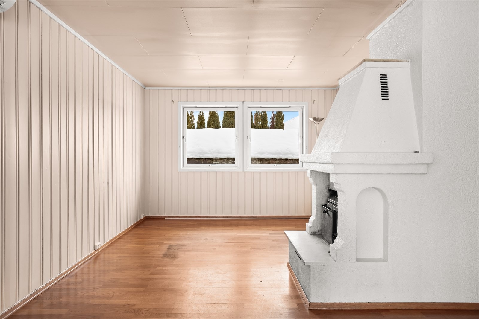 En egen krok i stuen gir rom for en lesekrok eller en liten kontorplass. Galleribilde