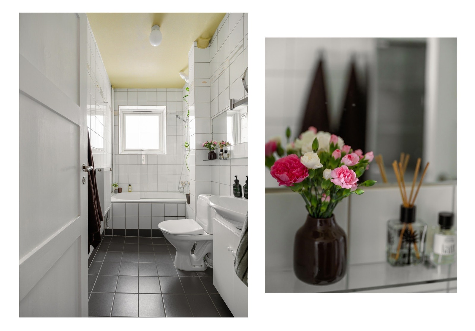 Fra entreen er inngangen til baderommet. Galleribilde