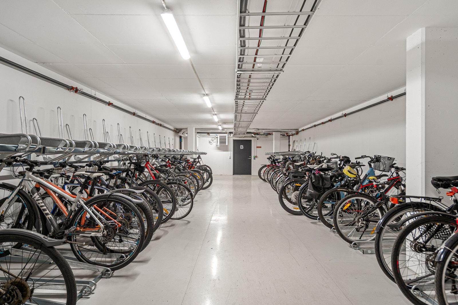 Felles sykkelparkering Galleribilde