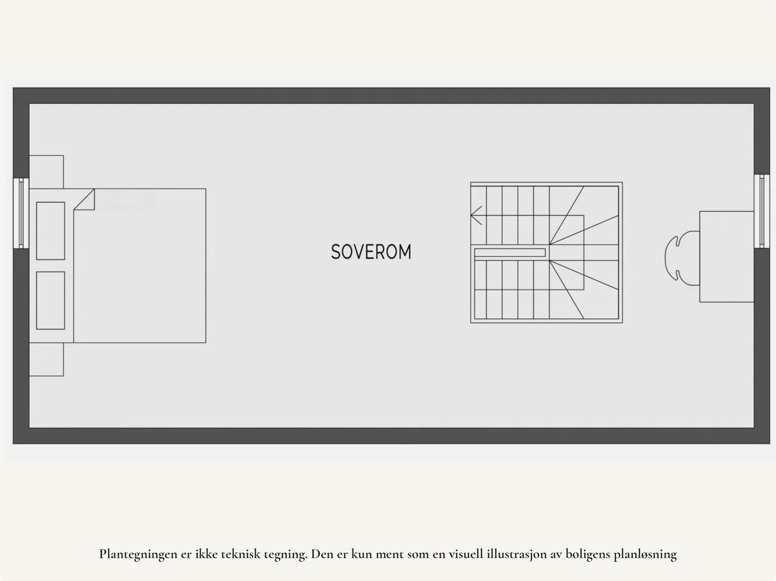 Plantegning loftstue. Galleribilde