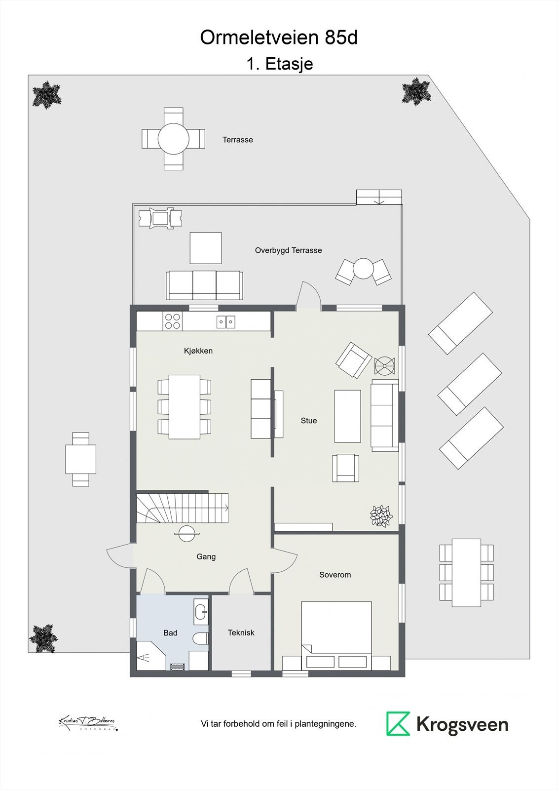 Plantegning 1. etasje Galleribilde
