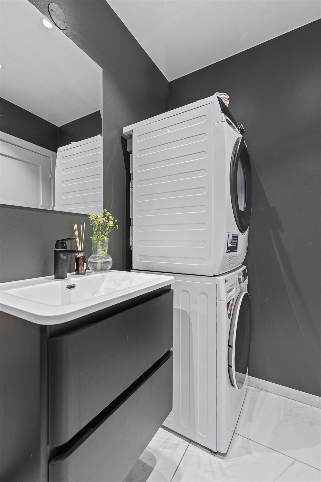 Også her er det opplegg til vaskemaskin. Galleribilde