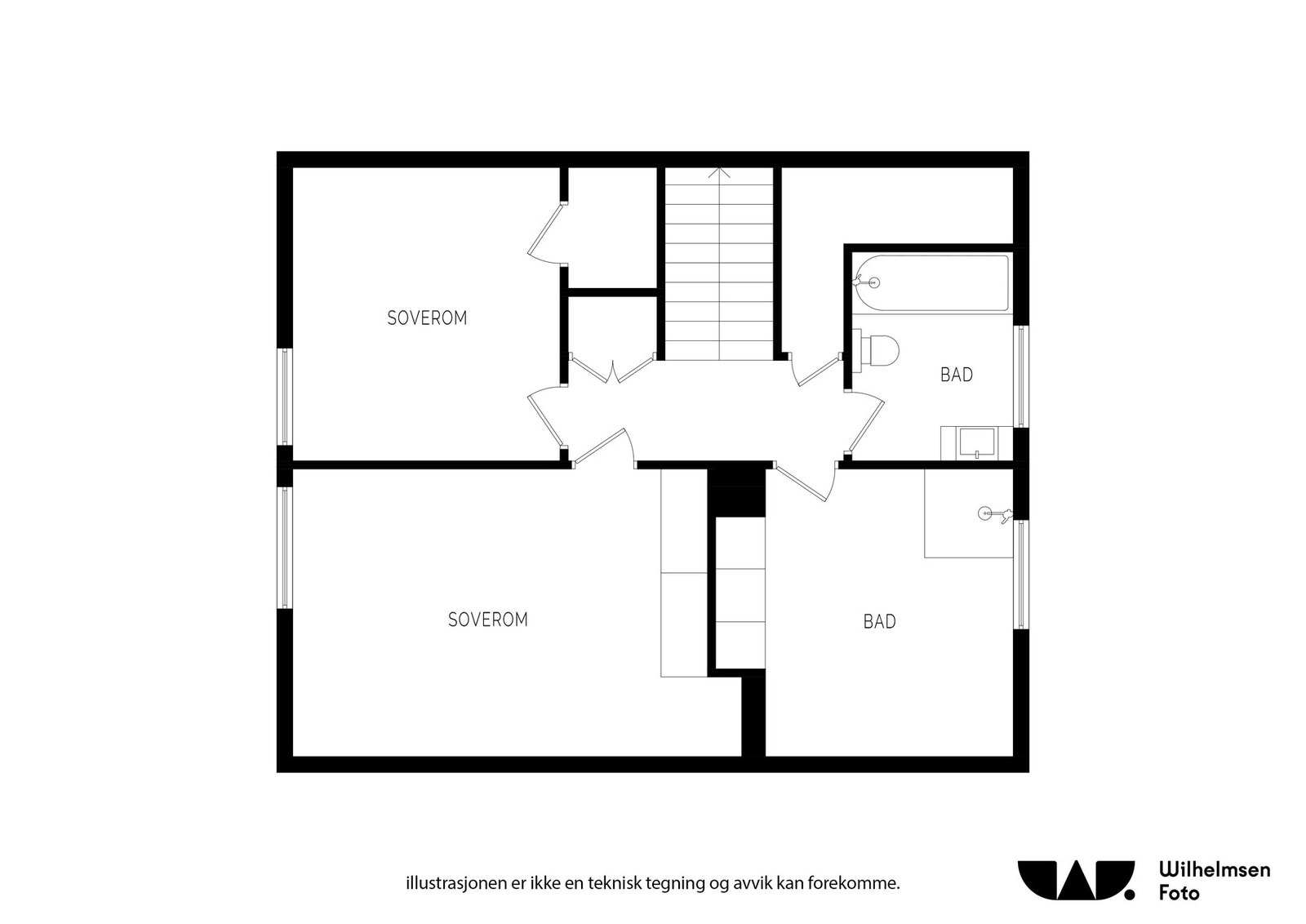 Godkjente soverom - Mer at du har god utnyttelsesgrad på denne eiendommen! Galleribilde