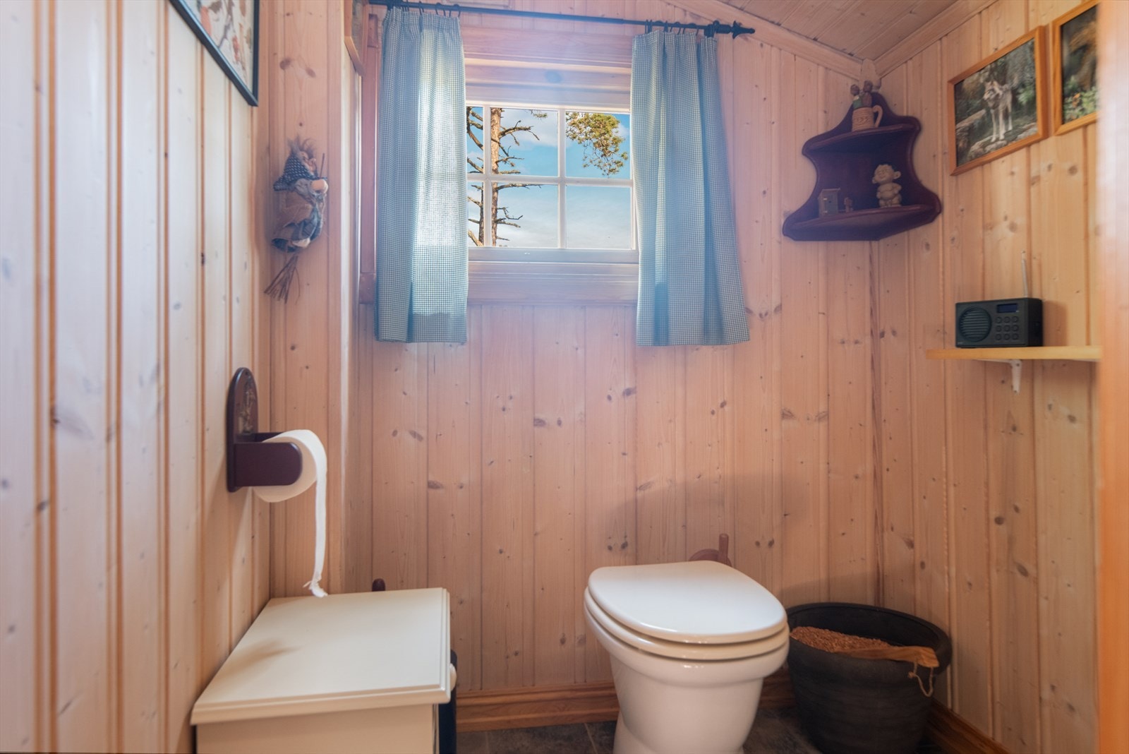 Toalettrommet har snurredo fra 2005 og varme med gass. Galleribilde