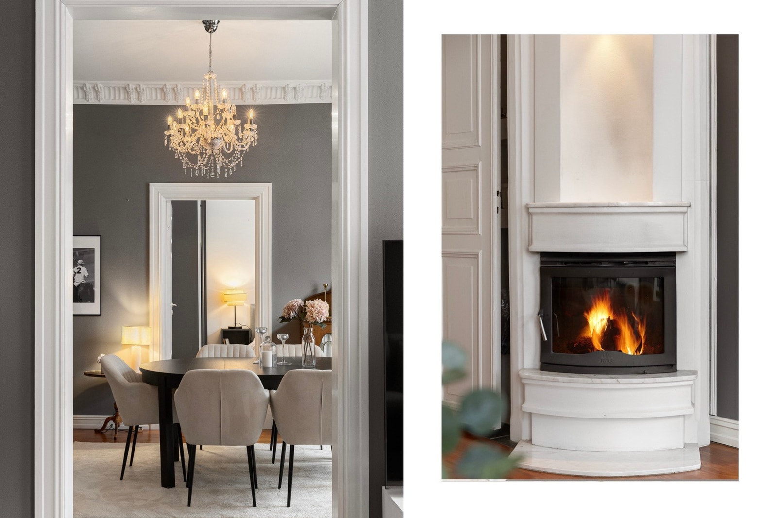 Den generøse takhøyden er gjennomgående for hele leiligheten. Galleribilde