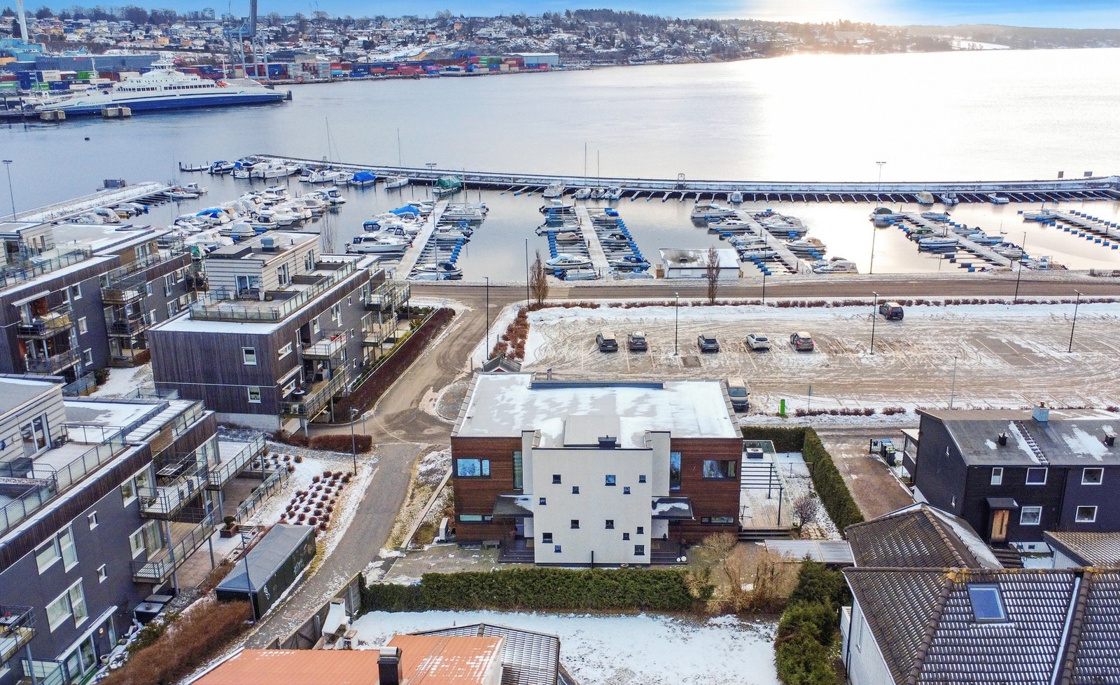 Flott utsikt over området. Galleribilde