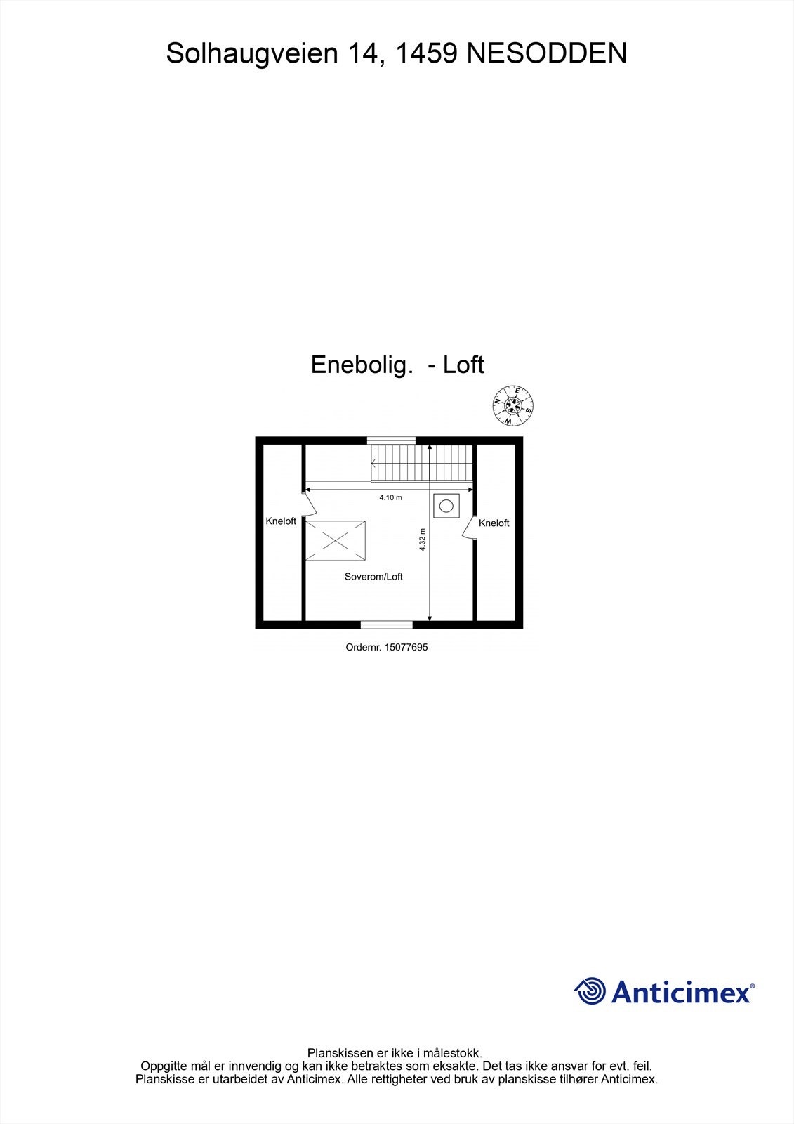 Plantegning loftetasje Galleribilde