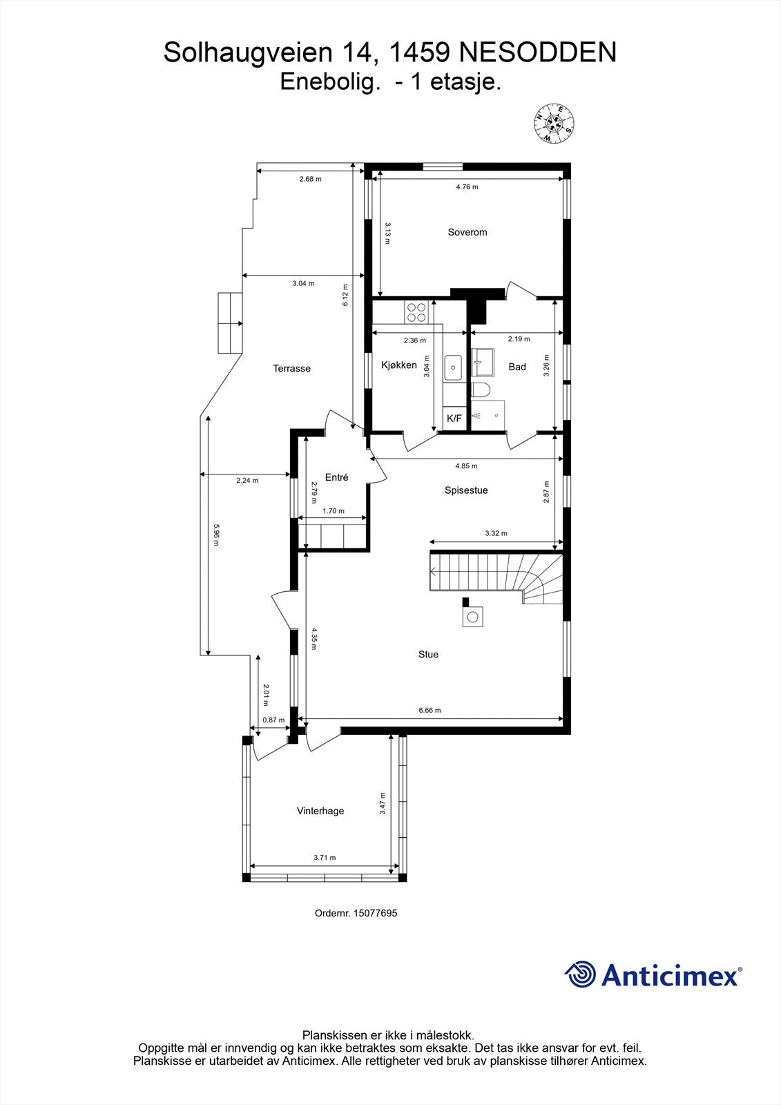 Plantegning 1. etasje Galleribilde