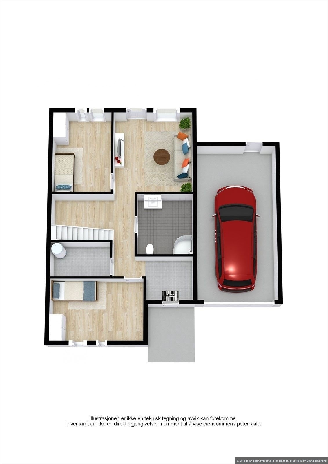 Plantegning1.etasje. Galleribilde