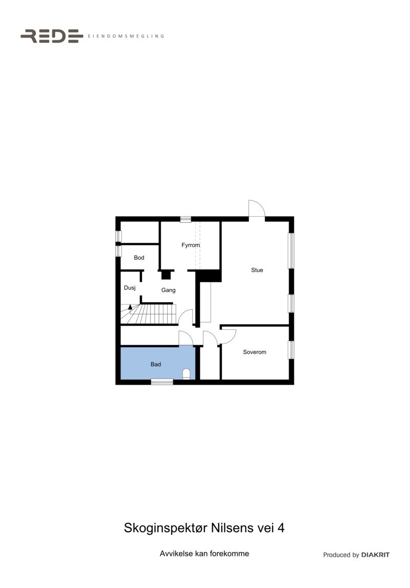 Planskisse sokkeletasje. Galleribilde