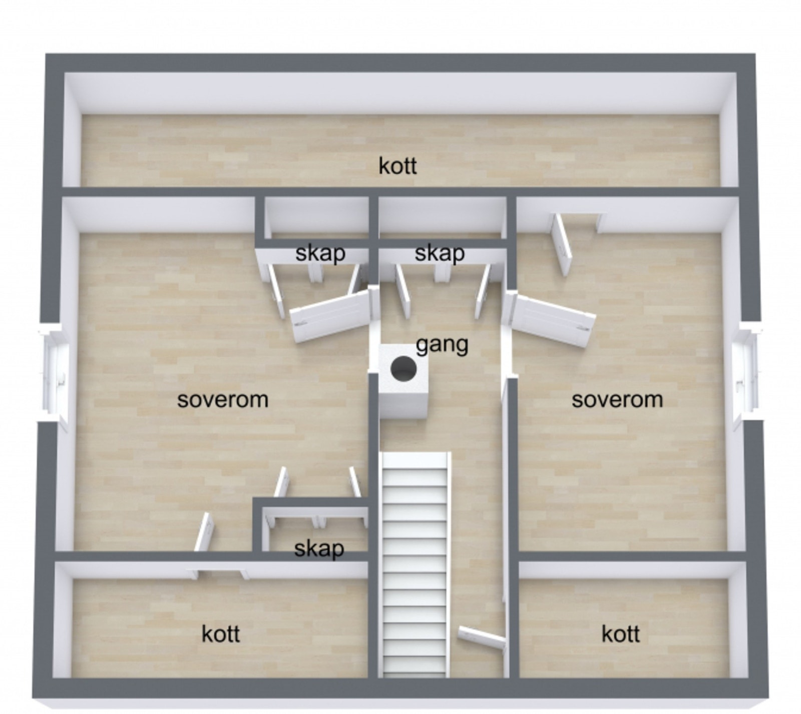 Plantegning 2. etasje Galleribilde