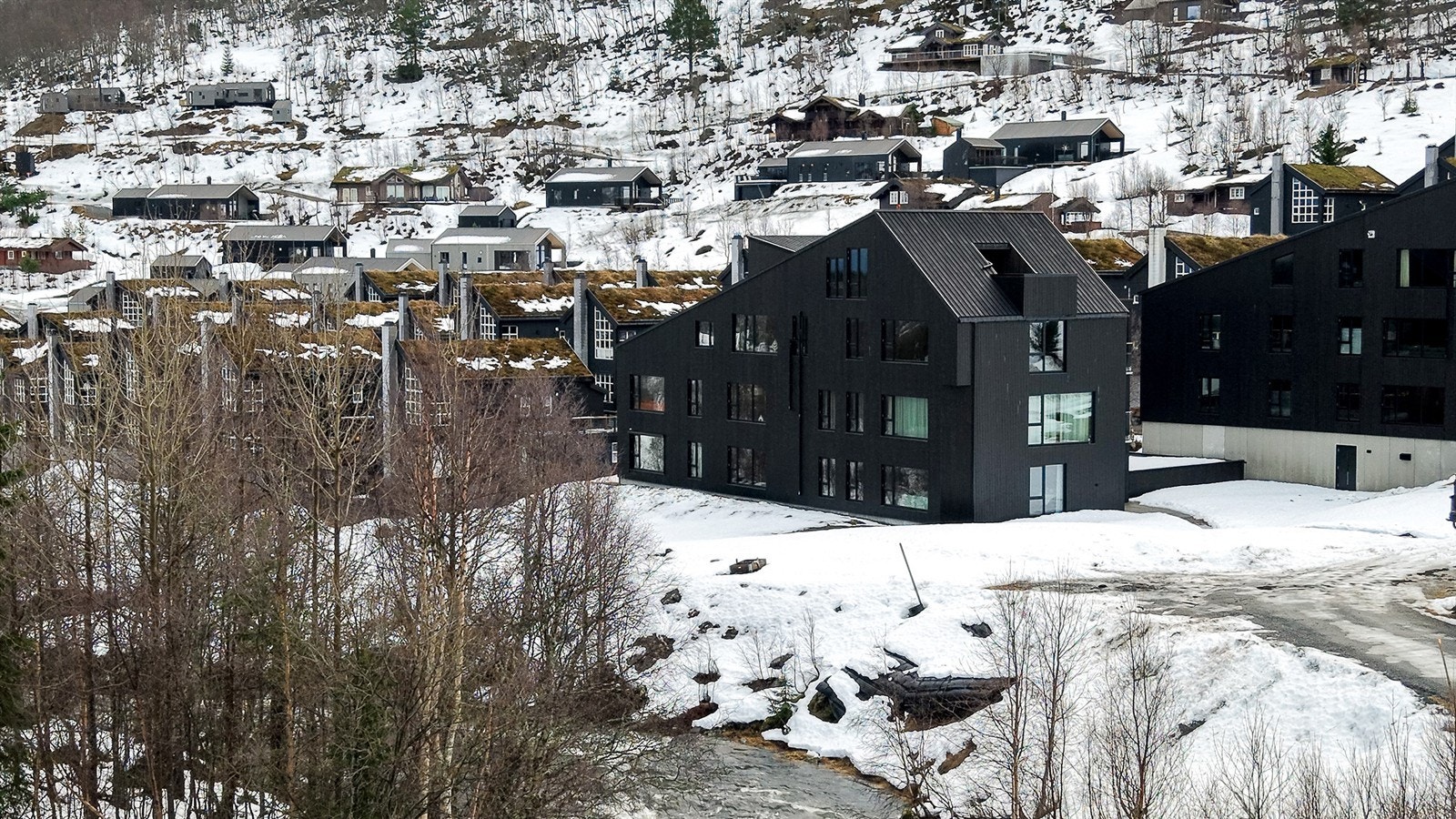 Dronebilde fasade Galleribilde