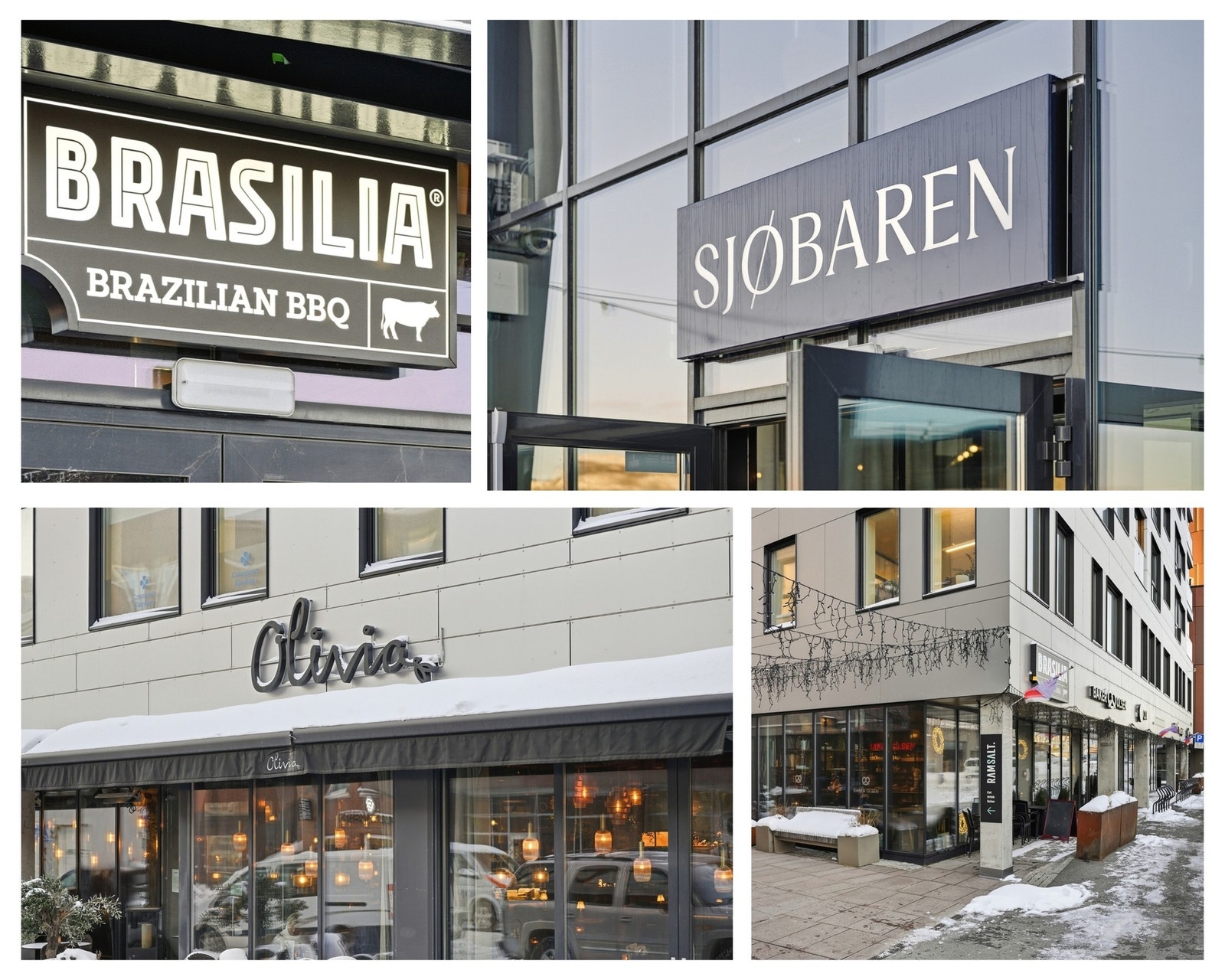 "Rett utenfor" døra finner man flere av byens mest populære restauranter, samt bakeri. Galleribilde