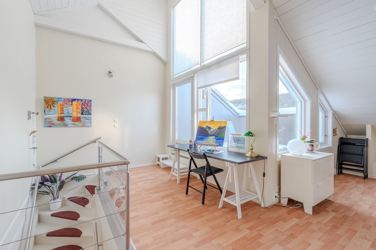 Stor loftstue som også kan benyttes som soverom hvis ønskelig. Galleribilde