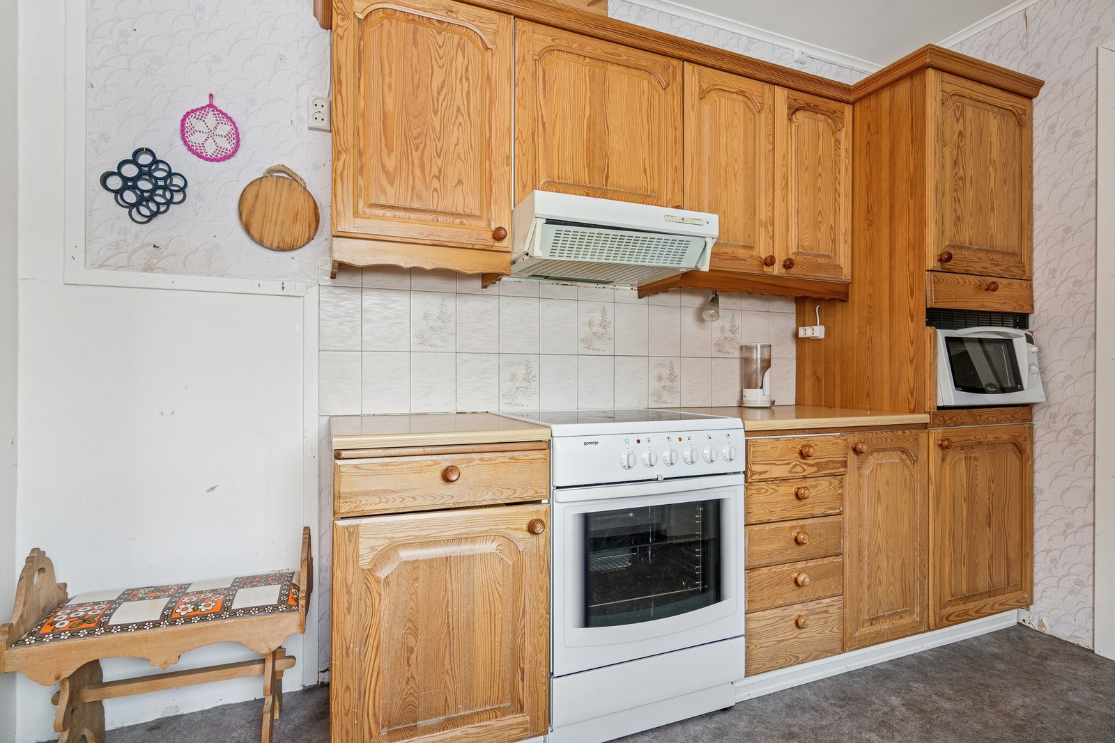 Kjøkkenventilator med avtrekk ut via pipa. Galleribilde