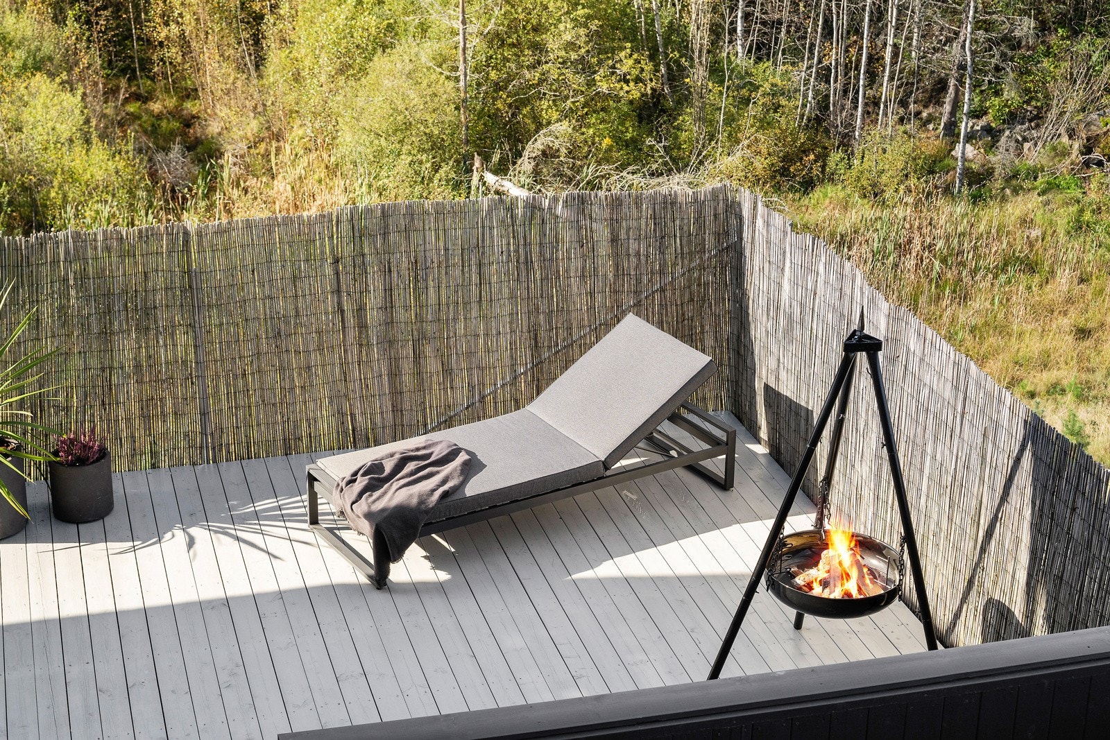 Utsikt ned mot terrassen i u.etg. Galleribilde