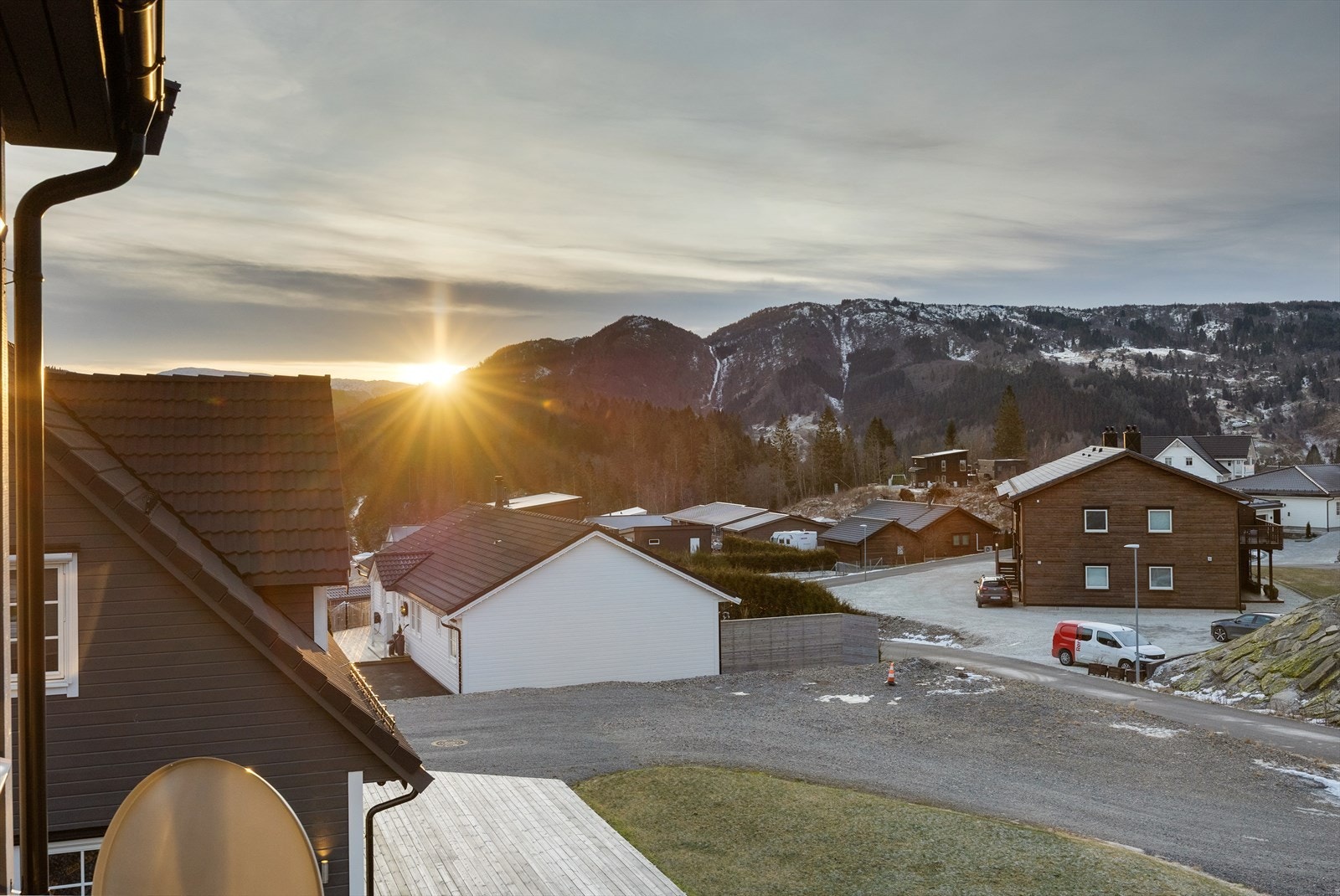 Flott utsikt fra balkongen. Galleribilde