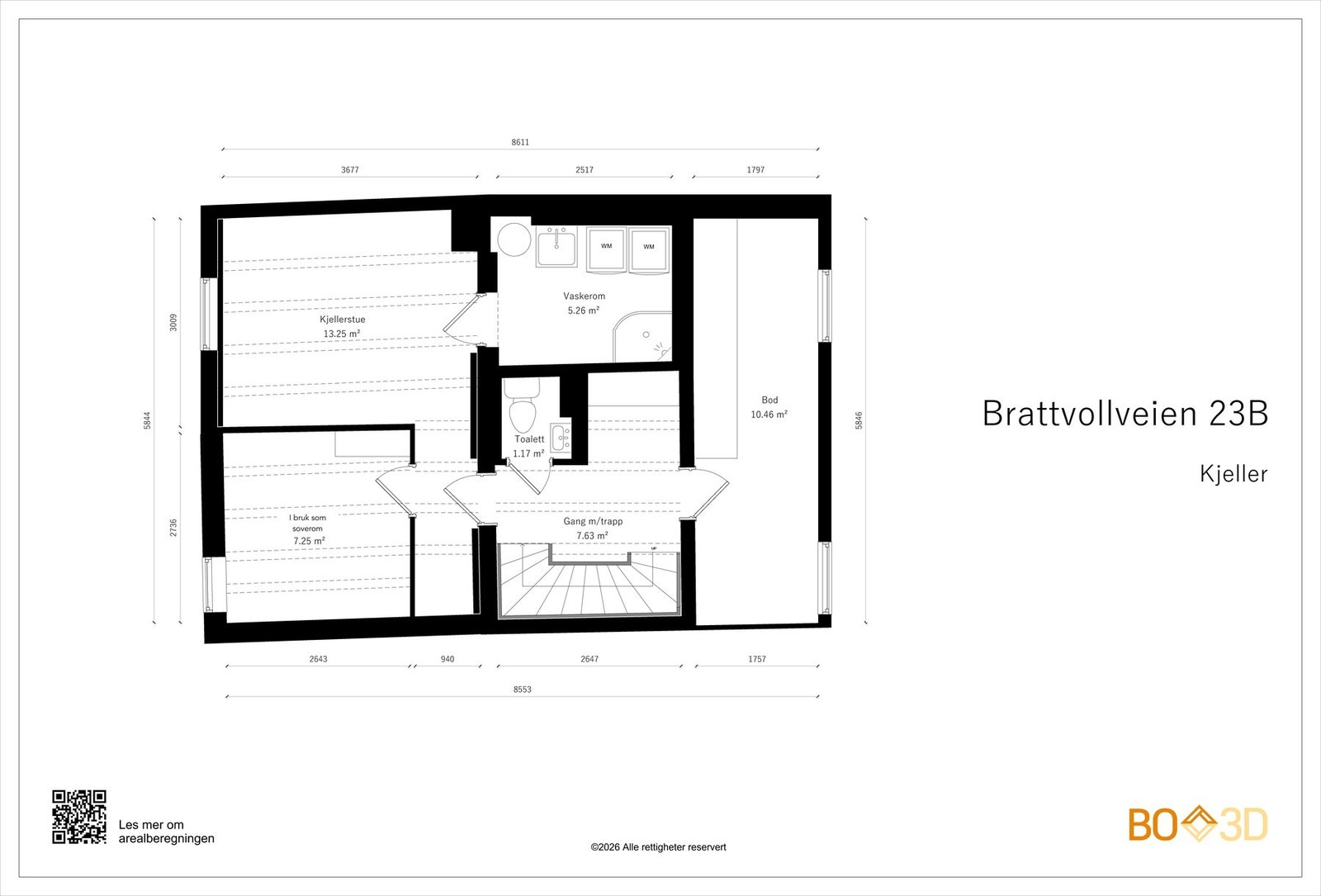 Planskisse kjelleretasje. Galleribilde