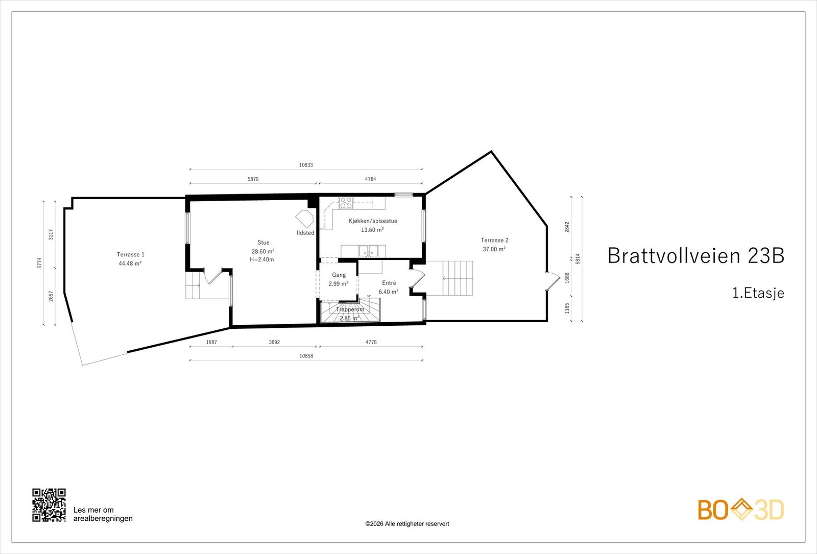 Planskisse 1 etg. Galleribilde