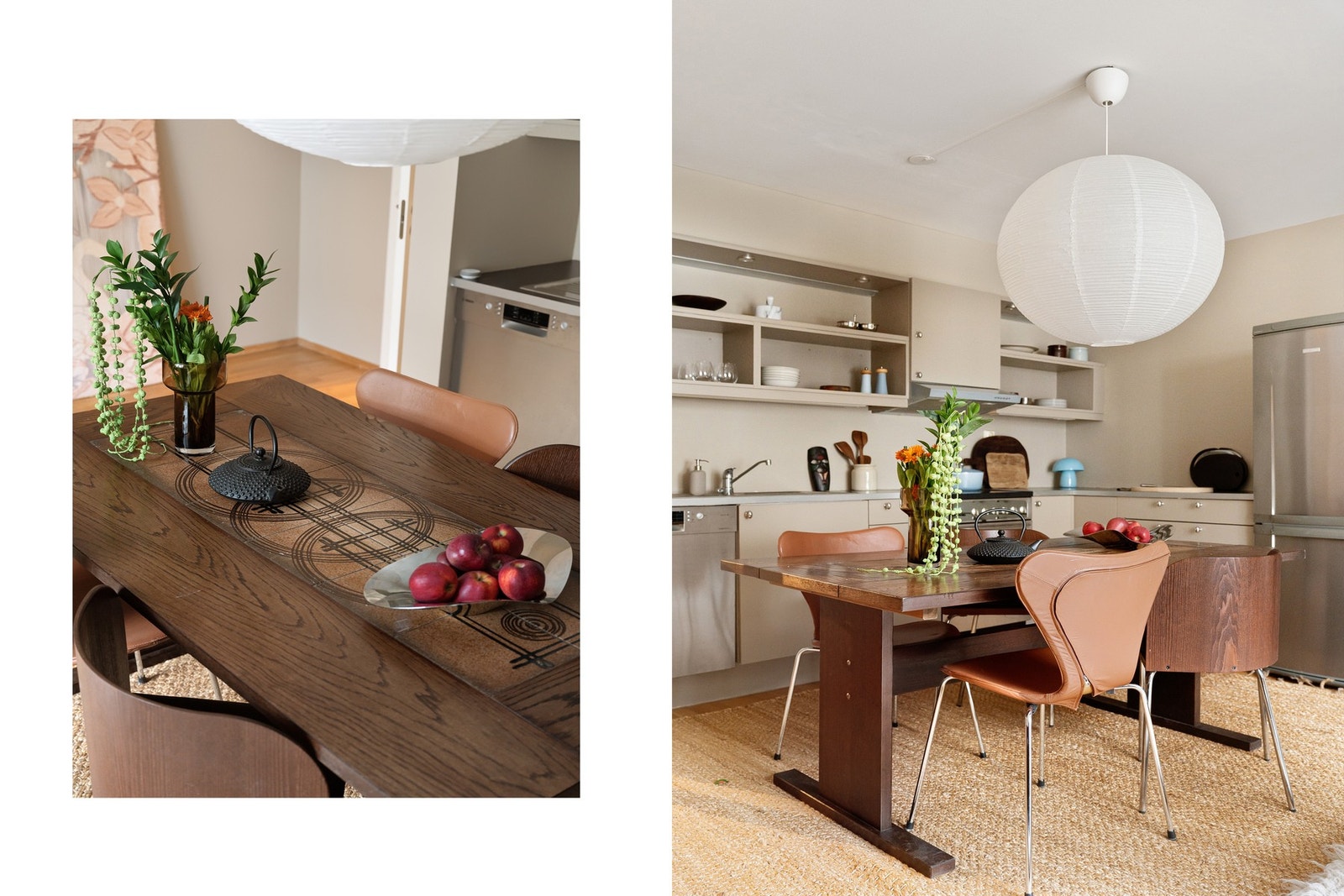 Nymalte og delikate fargevalg på vegger og pen parkett i gulv. Galleribilde