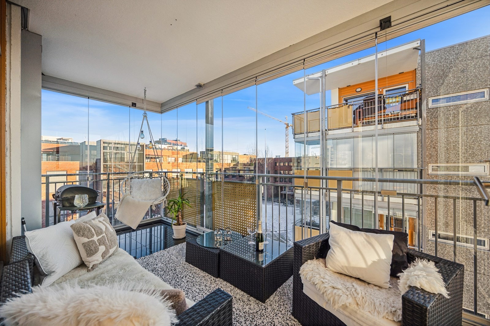 Det er tillatt med gassgrill i sameiet. Galleribilde