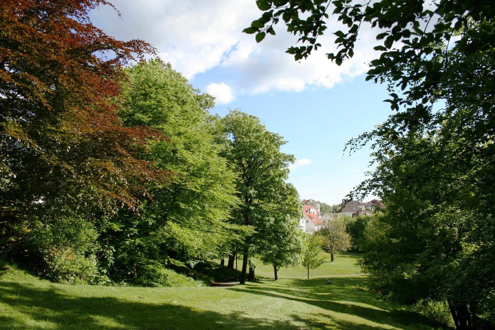 Det er flere fine parker i området for utflukter og lek, som her i Christieparken. Galleribilde