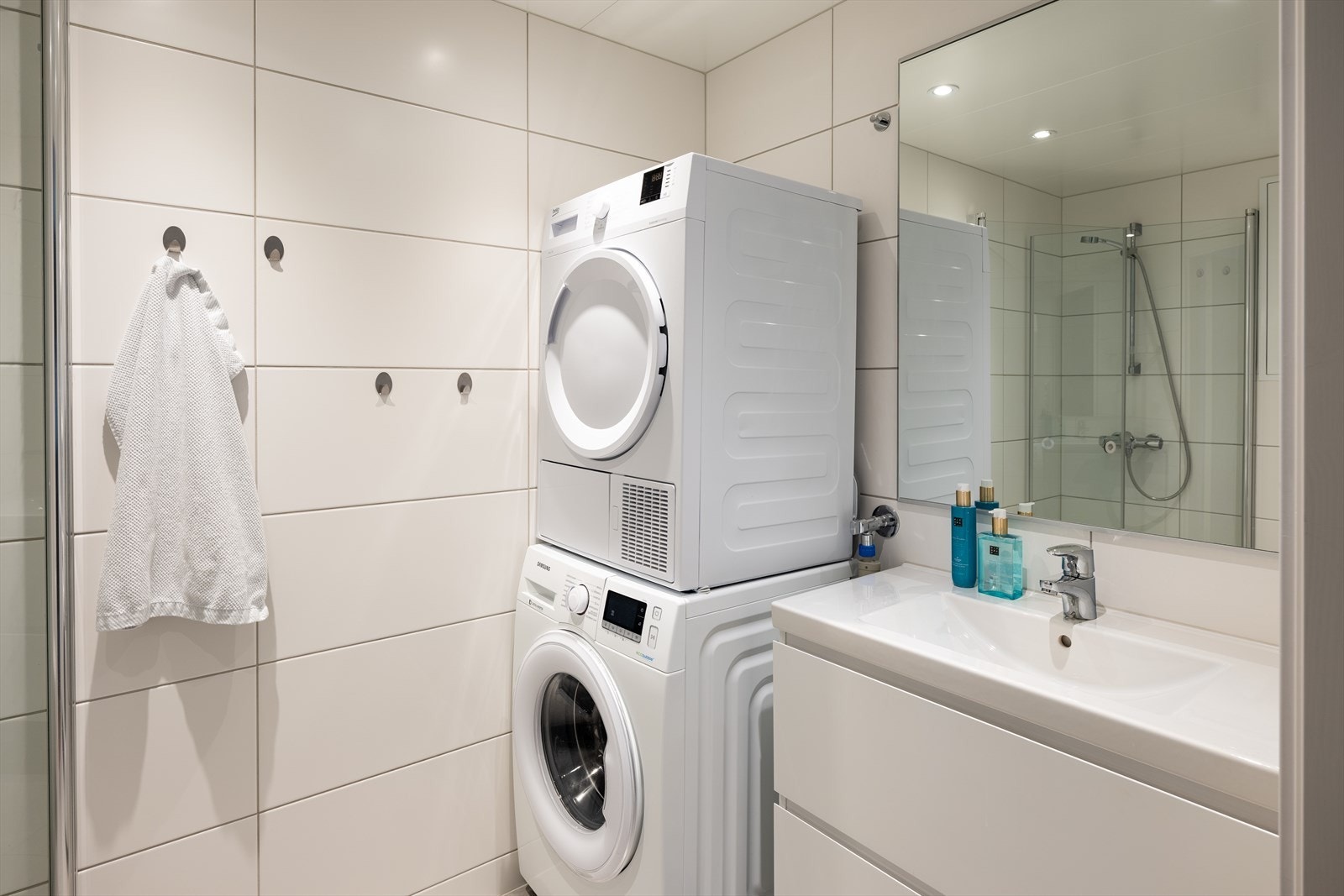 Her får du naturligvis varme i gulv. Galleribilde