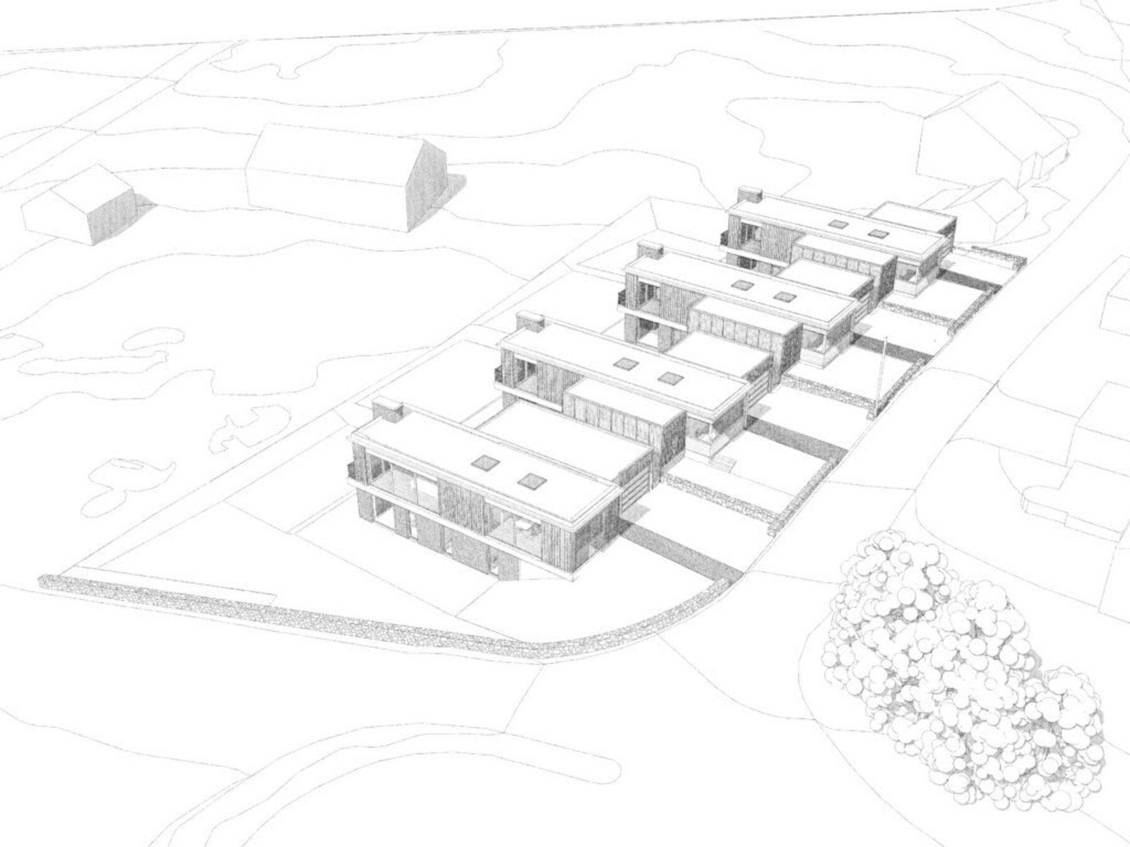 Plasseringen innerst i rekken gir en rolig og skjermet beliggenhet. Bildet er ment som illustrasjon avvik kan forekomme. Se leveranse/materialvalg i egen oversikt i salgsoppgaven. Galleribilde