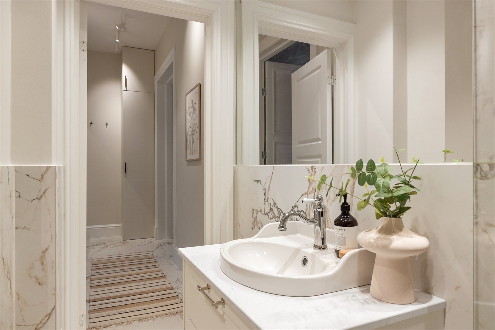 Det er mekanisk avtrekk på baderommet. Galleribilde