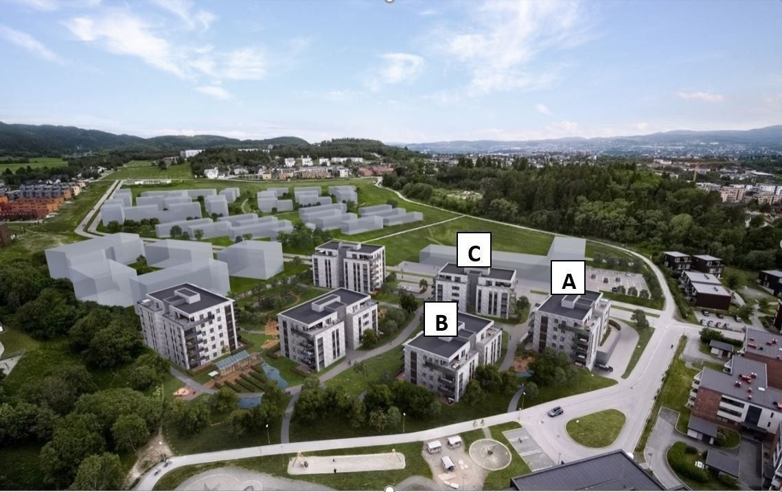 Boligen ligger i 2. etg i bygg B. Galleribilde