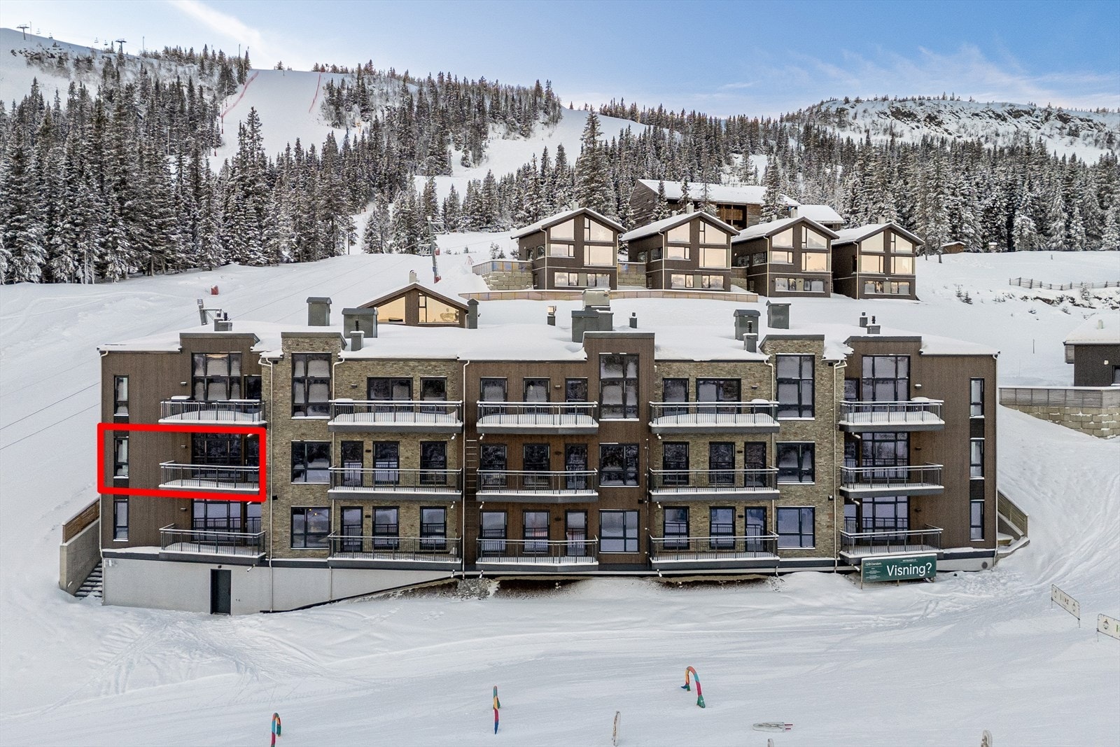 Leiligheten ligger lengst sør i bygget i 2. etg Galleribilde