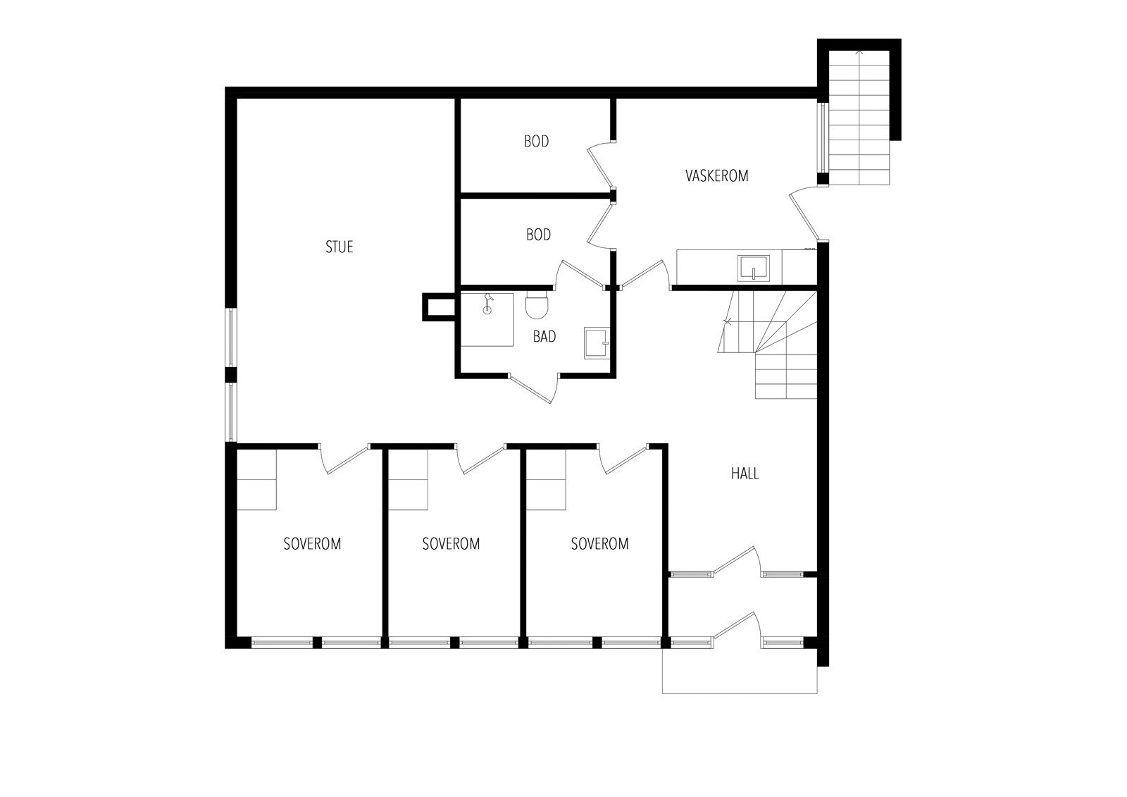 Plantegning underetasjen Galleribilde