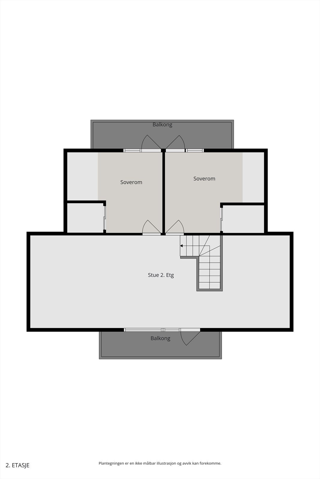 Plantegning av 2.etasje. Galleribilde