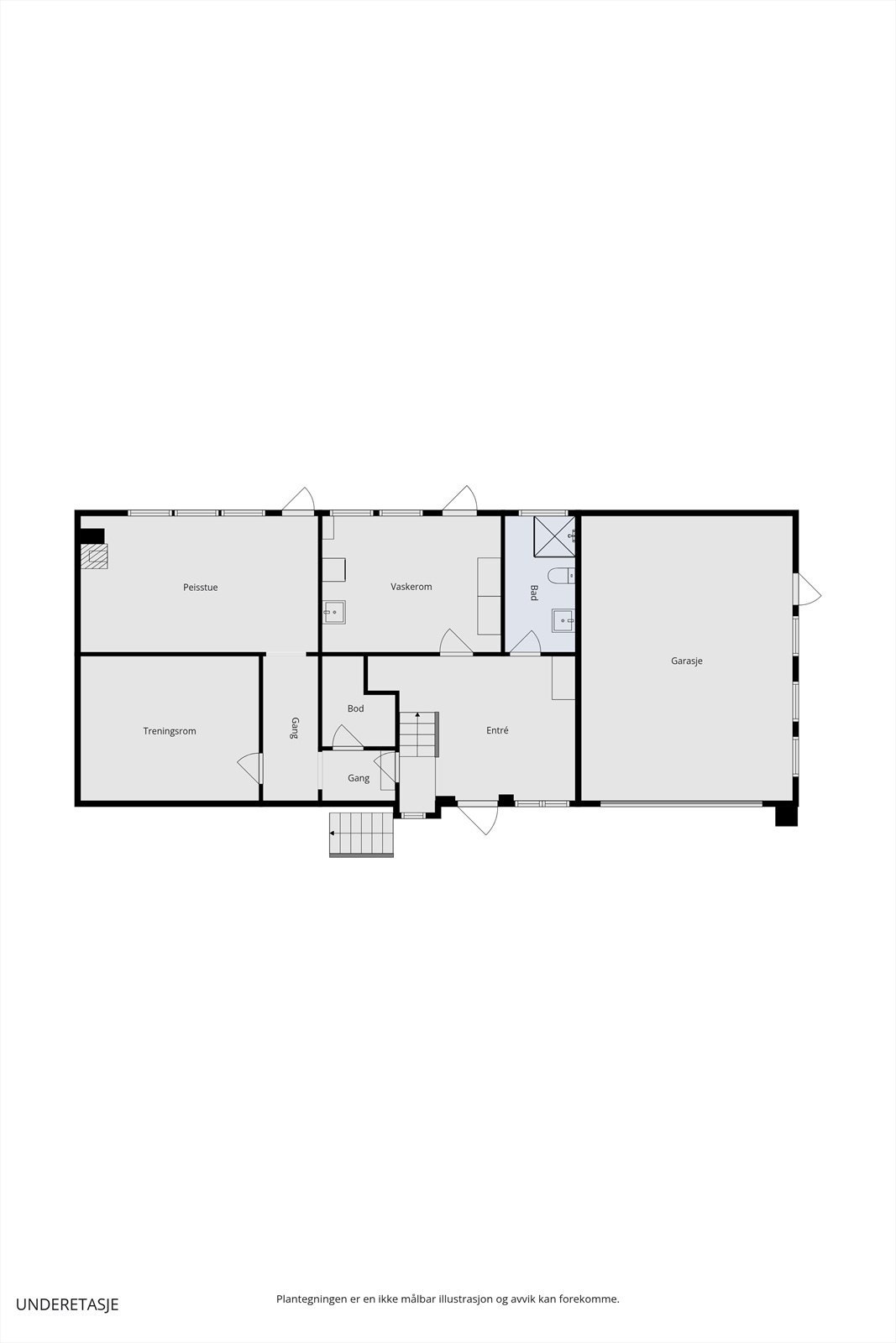 Plantegning av underetasjen Galleribilde