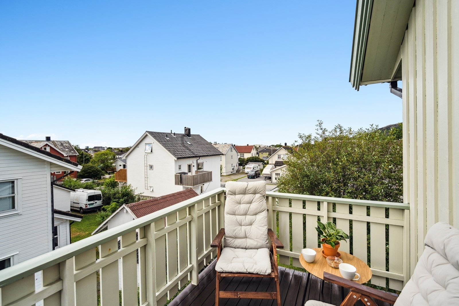Veldig gode solforhold på balkongen Galleribilde