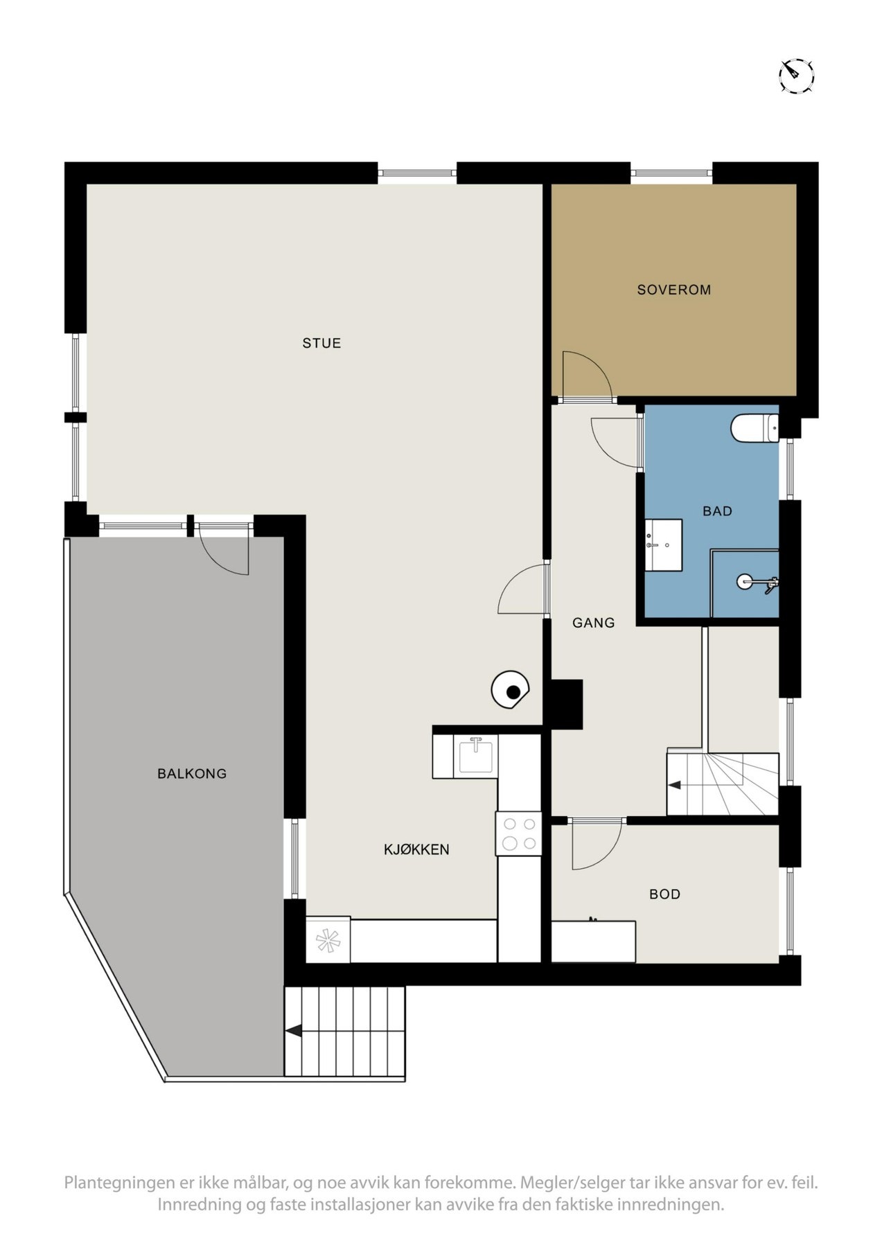 Planskisse 1. etasje Galleribilde