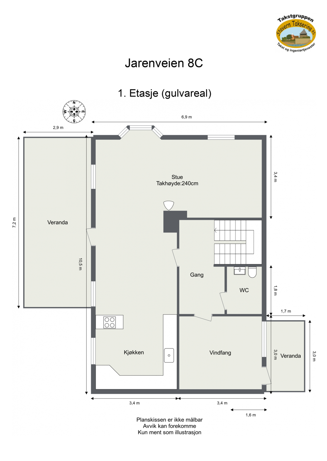 1. etasje (gulvareal) Galleribilde