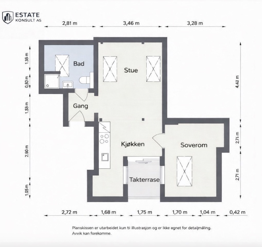Plantegning Galleribilde