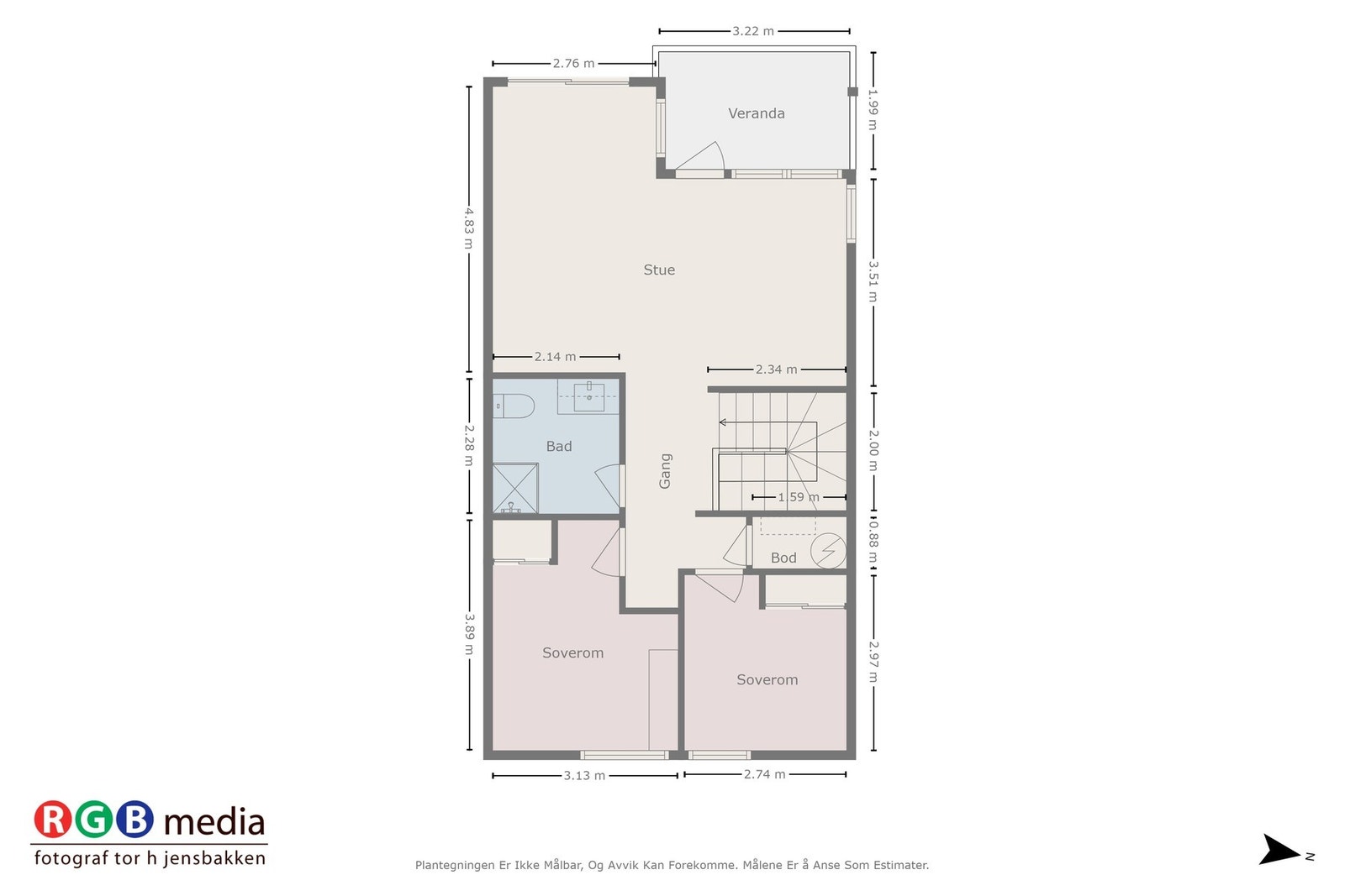 Plantegning 2. etasje Galleribilde