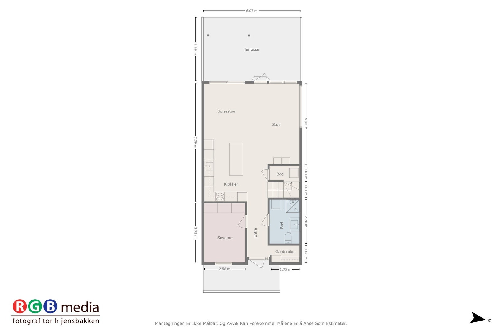 Plantegning 1. etasje Galleribilde