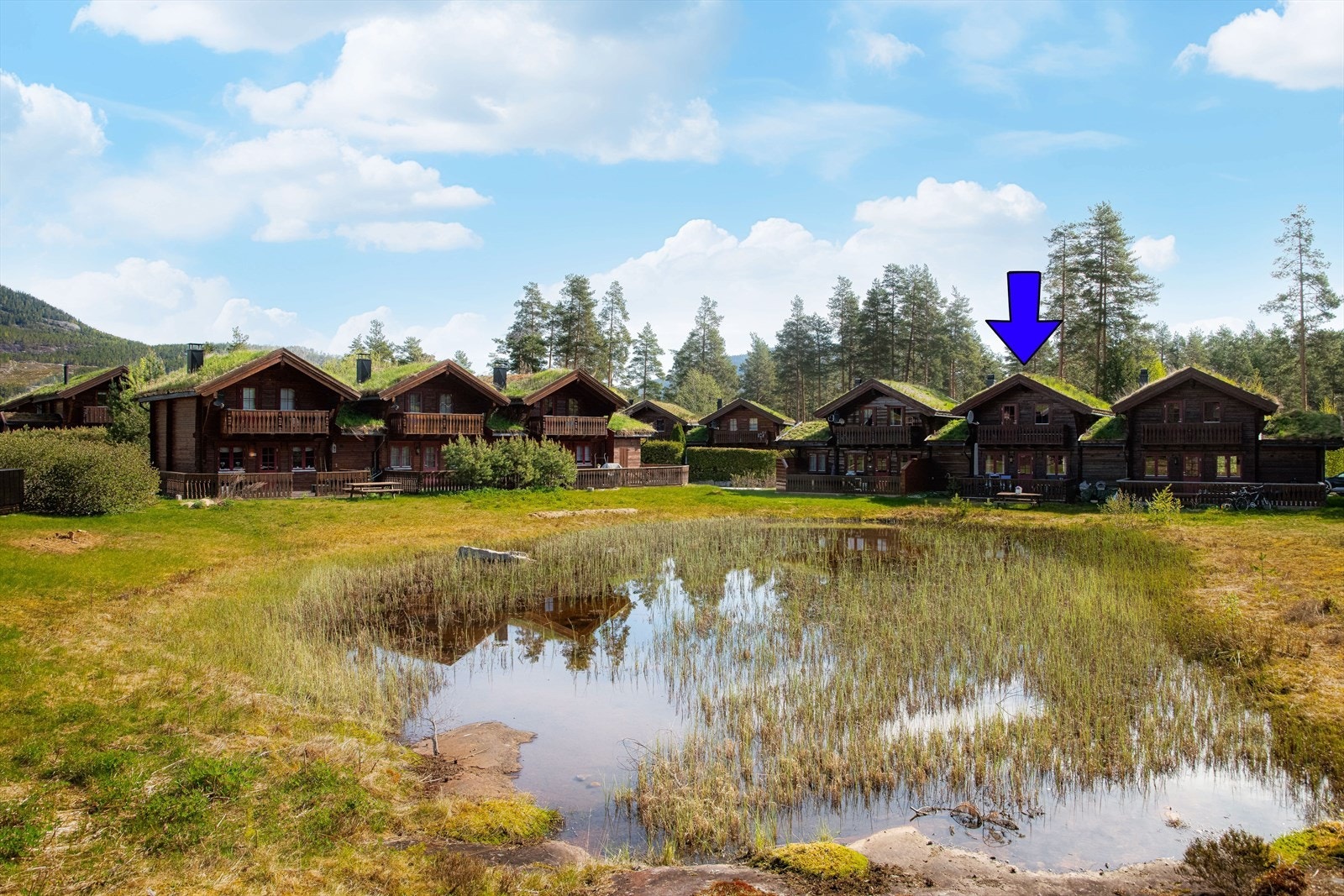 Kort avstand til ulike aktiviteter som lekeplass, badeplass, alpinbakke, golfbane og tur i skog og mark. Galleribilde