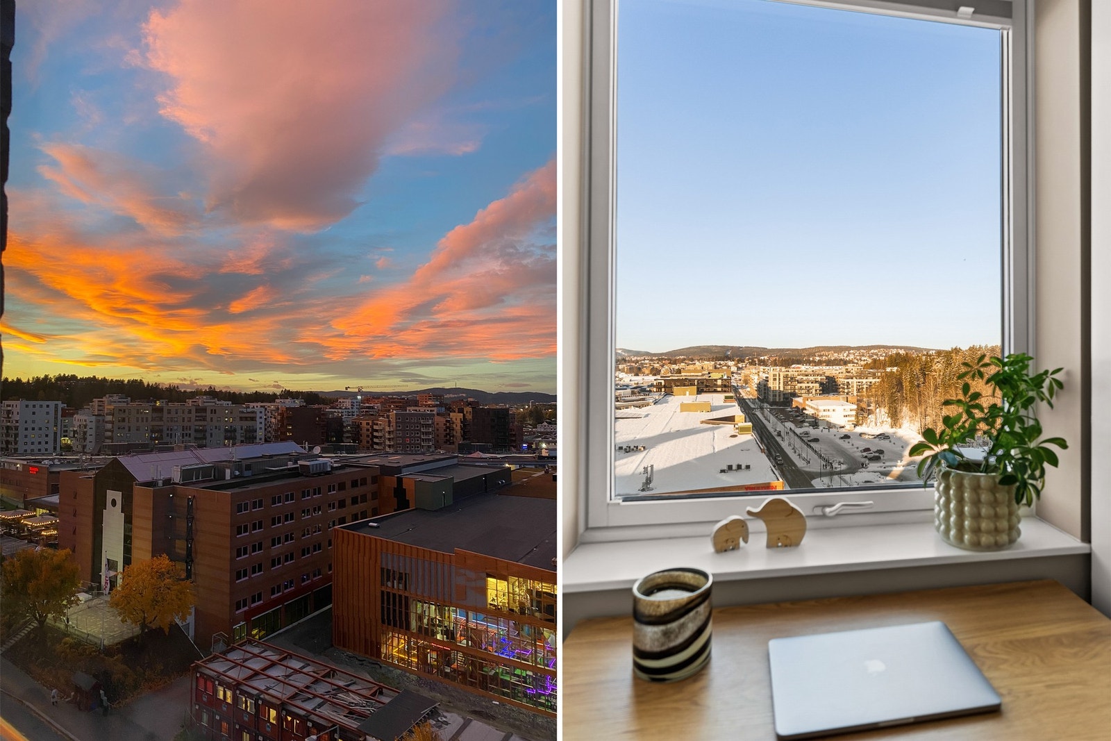 Her har du herlig utsikt fra kontorstolen. (Selgers telefonbilde) Galleribilde