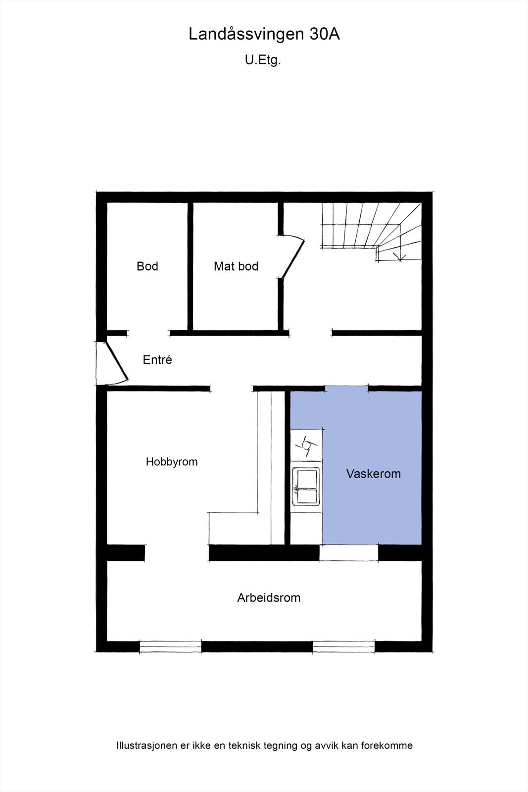 Skisse underetasjen Galleribilde