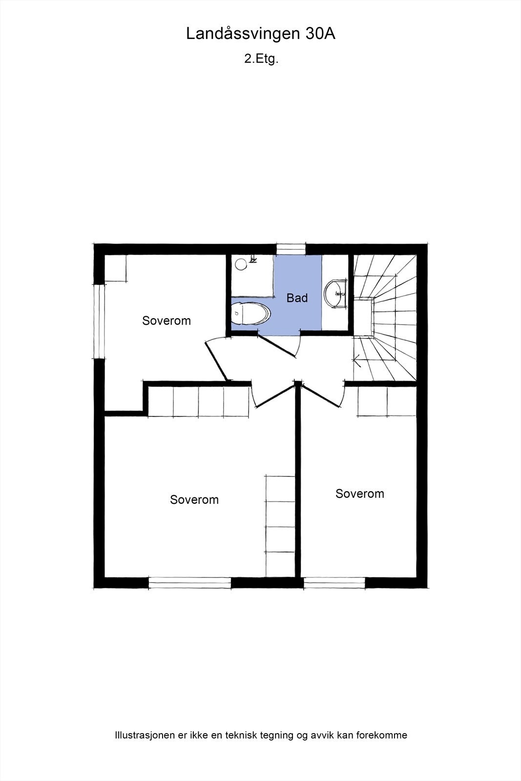 Skisse 2. etasje Galleribilde