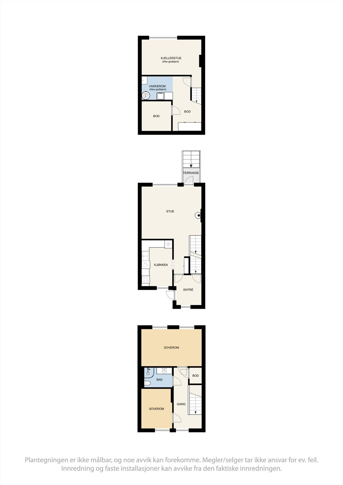 Boligens planløsning. Galleribilde